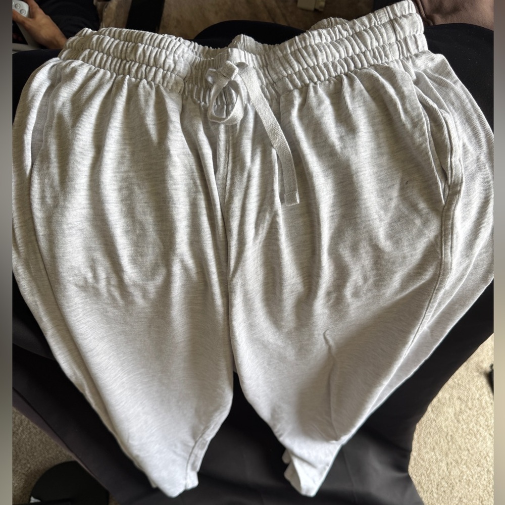 Zara Straight Leg Drawstring Grey Sweatpants